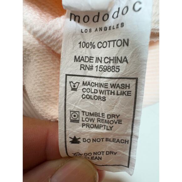 Mododoc Sweatshirt Women’s Sz Large Long Sleeve Pullover Ivory - Picture 4 of 9